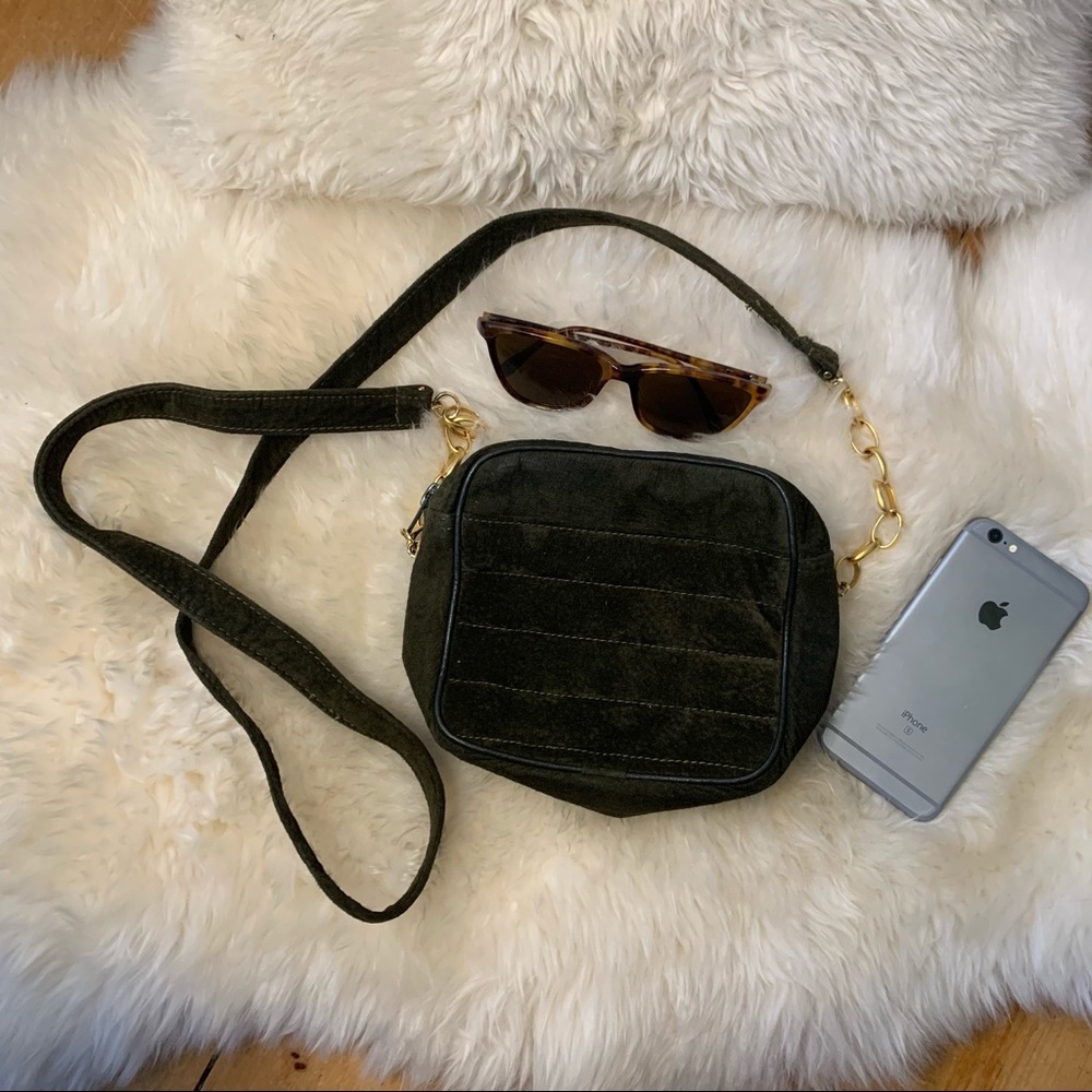 DANIER vintage suede crossbody purse